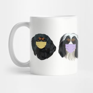 Four Colors of Cavaliers wearing Face Mask Mug